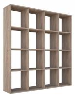 Стеллаж Polini Home Smart, древесина коричневая светлая дуб