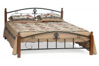 Кровать РУМБА (AT-203)/ RUMBA дерево гевея/металл, 180х200 см (king bed), красный дуб/черный фото Кровать РУМБА (AT-203)/ RUMBA дерево гевея/металл, 180х200 см (king bed), красный дуб/черный. Фото №1