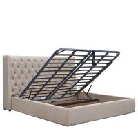 Кровать 1726 BEIGE бежевая с ящиком для белья фото Кровать 1726 BEIGE бежевая с ящиком для белья. Фото №1