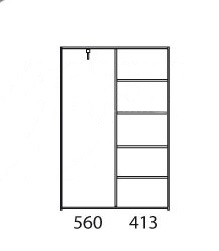 Шкаф для одежды Давиль 1240 ММ-126-49 фото Шкаф для одежды Давиль 1240 ММ-126-49. Фото №2
