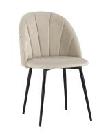 Стул Логан велюр бежевый фото Стул Логан велюр бежевый