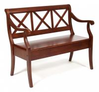 Скамейка ALBIZZI (Альбицци) дерево гевея/мдф, 108х57х89 см, dark walnut Скамейка ALBIZZI (Альбицци) дерево гевея/мдф, 108х57х89 см, dark walnut. Фото №1