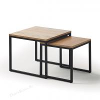 Комплект из двух квадратных столиков CT-907 Дуб. Фото №1