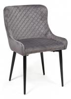 Стул ELI (mod. 8202) металл/ткань, 53x61,5x83 см, серый (G-062-40)/черный  (поставляется по 2 шт). Фото №1