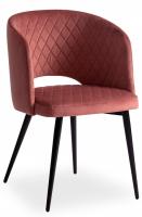 Кресло WIND (mod. 717) ткань/металл, 55х55х80 см, высота до сиденья 48 см, коралловый barkhat 15 /черный (поставляется по 4 шт). Фото №1