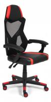 Кресло iRock кож/зам, черный/красный