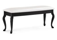 Банкетка Хиль черная / кожзам белый пунто. Фото №1