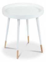 Столик NY-3262 дерево/мдф, D46х48,5см, белый Столик NY-3262 дерево/мдф, D46х48,5см, белый