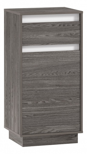 Тумба для обуви НМ 011.05 Virginia  Белый Скандинавский/Ясень Анкор темный. Фото №1