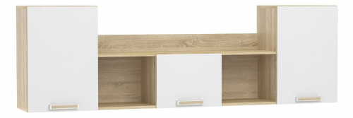 Фанк НМ 011.39-02 М Полка Белый, Дуб Сонома. Фото №1