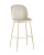 Стул барный Beetle со спинкой бежевый. Фото №2