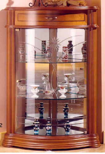 Угловая витрина со стеклом ref.52. Фото №1