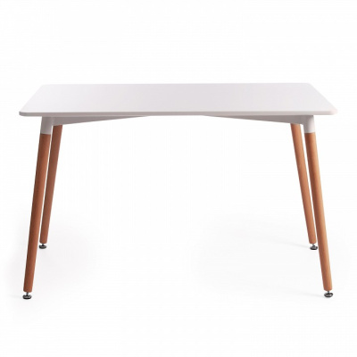 Стол JOHN (mod. T1001) МДФ/дерево, 80 х 120 х 75 см , White (Белый) / Natural (натуральный) фото Стол JOHN (mod. T1001) МДФ/дерево, 80 х 120 х 75 см , White (Белый) / Natural (натуральный). Фото