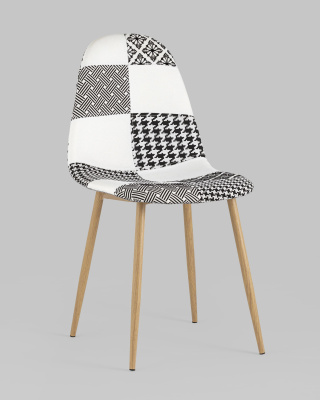 Стул Валенсия пэчворк черно-белый. Фото