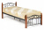 Кровать AT-808 Wood slat base дерево гевея/металл, 90*200 см (Single bed), красный дуб/черный. Фото №2