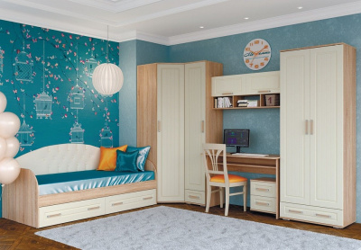 Полка комбинированная Маркиза,древесина коричневая светлая дуб. Фото №4