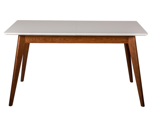 Стол Лунд раскладной 120-160 ОРЕХ-Белый. Фото №6