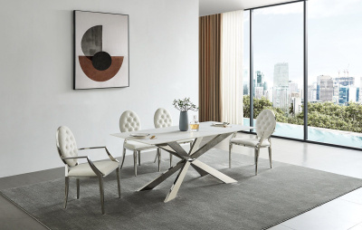 Стул Y110С бежевый бархат фото Стул Y110С бежевый бархат. Фото №5