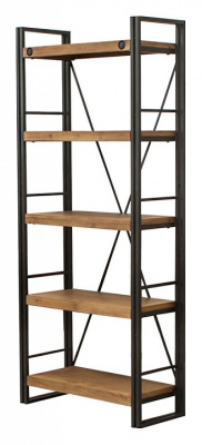 Стеллаж Secret De Maison CITY ( mod. CTY L04-80 ) металл/дерево акация, 80х35х190см, коричневый дым (smoke brown B034). Фото