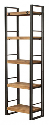 Стеллаж Secret De Maison CITY ( mod. CTY L04-60 ) металл/дерево акация, 60х35х190см, коричневый дым (smoke brown B034). Фото
