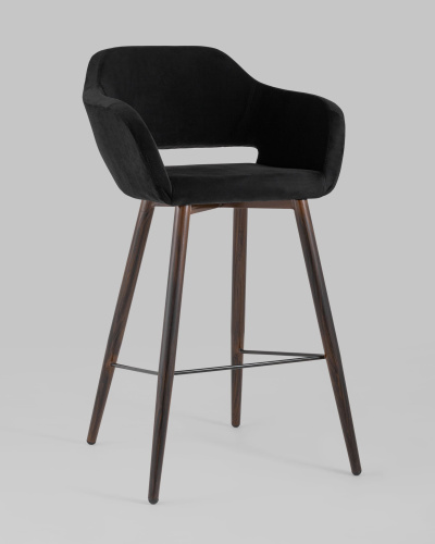 Стул барный Саймон велюр черный. Фото №3