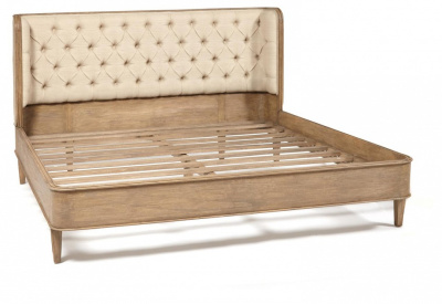 Кровать Secret De Maison CASTRO ( mod. BED 19-01 K ) красное дерево, 209х189х115см, Натуральный Минди, ткань бежевая (FP-028) фото Кровать Secret De Maison CASTRO ( mod. BED 19-01 K ) красное дерево, 209х189х115см, Натуральный Минди, ткань бежевая (FP-028). Фото №2