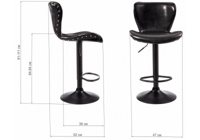 Барный стул Over черный фото Барный стул Over черный. Фото №5