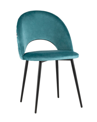 Стул Меган велюр с ромбами сине-зеленый. Фото №2