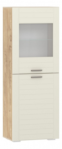 Шкаф комбинированный  Livorno НМ 011.49-01, Софт Панакота, Дуб Бунратти. Фото №1