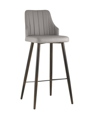 Стул барный Коналл экокожа серый. Фото №2