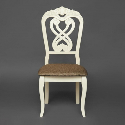 Стул -Андромеда/ Andromeda Цвет: каркас - Ivory white, обивка - коричневый S 168-7 (поставляется только по 2 шт) фото Стул -Андромеда/ Andromeda Цвет: каркас - Ivory white, обивка - коричневый S 168-7 (поставляется только по 2 шт). Фото №2