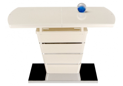 Стол стеклянный Space 120 бежевый фото Стол стеклянный Space 120 бежевый. Фото №3