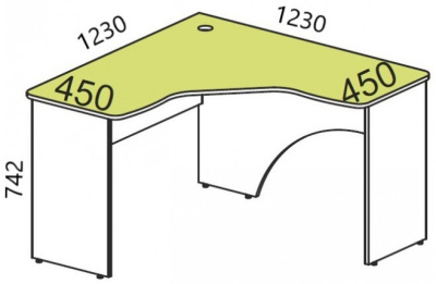 Стол угловой Силуэт. Фото №4