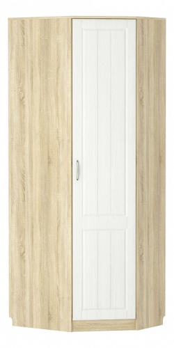 Шкаф угловой Оливия   НМ 014.11, Правый, Белое дерево, Дуб Сонома. Фото №1