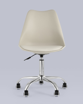 Стул офисный BLOK NEW пластиковый бежевый. Фото