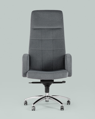 Кресло руководителя Лестер микровелюр темно-серый. Фото