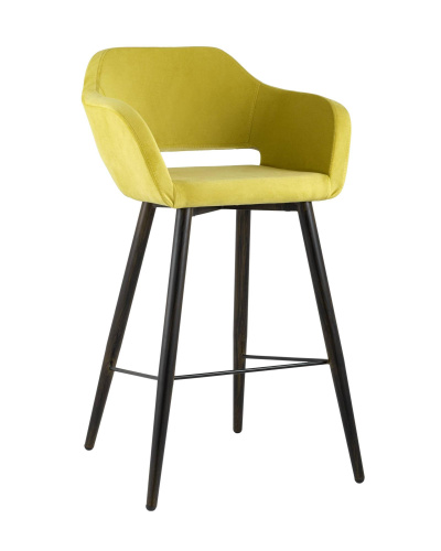 Стул барный Саймон велюр золотистый. Фото №1