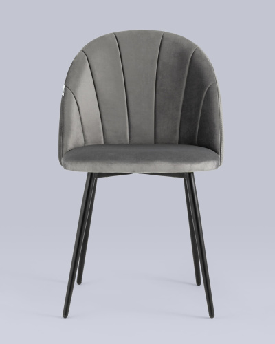 Стул Логан велюр серый. Фото №5