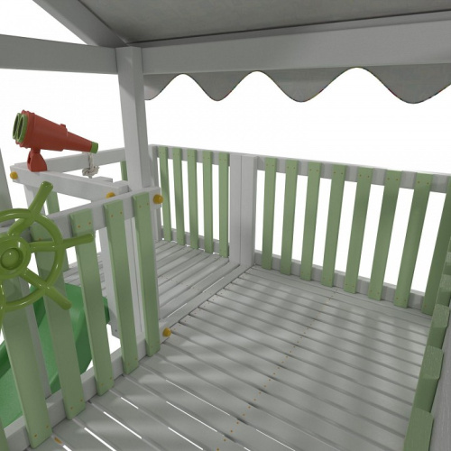 Комплекс игровой ДК4Б, бирюзовый, серый. Фото №8