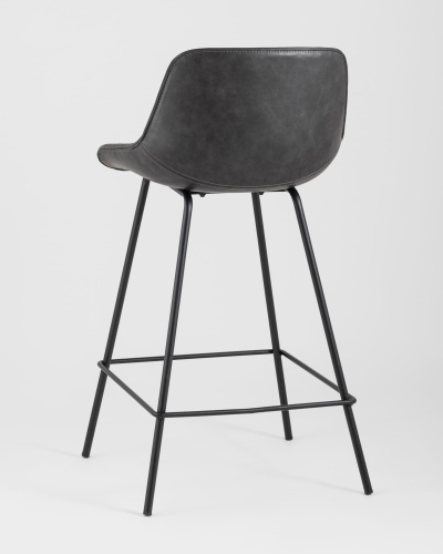 Стул полубарный TEXAS экокожа серый. Фото №7