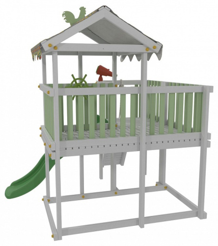 Комплекс игровой ДК4Б, бирюзовый, серый. Фото №4