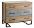 Комод с 3 ящиками Loft Дуб натур/Бетон