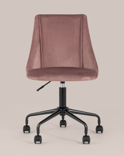Кресло компьютерное Сиана велюр розовый. Фото №5