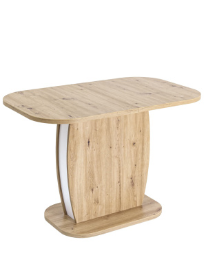 Стол Barrel 110-145*70 дуб/белый фото Стол Barrel 110-145*70 дуб/белый. Фото №2