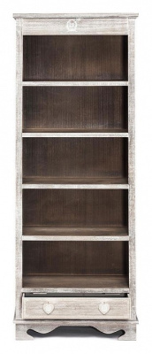 Шкаф книжный  Secret De Maison Lilou (mod. 63106) paulownia, мдф, 75х40х190см, Античный коричневый. Фото