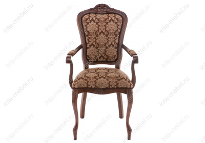 Стул деревянный Руджеро с мягкими подлокотниками орех / шоколад. Фото №4