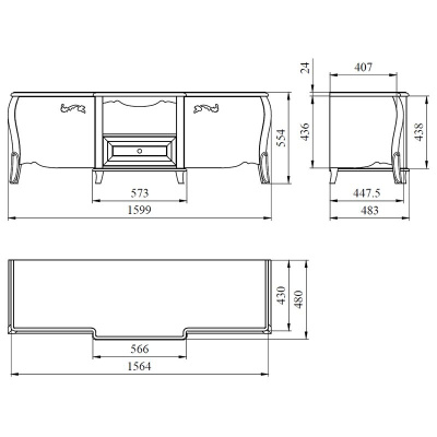Тумба для ТВ Тэсоро ГМ 6360 фото Тумба для ТВ Тэсоро ГМ 6360. Фото