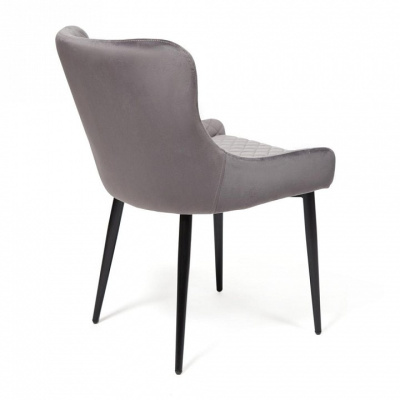 Стул ELI (mod. 8202) металл/ткань, 53x61,5x83 см, серый (G-062-40)/черный  (поставляется по 2 шт). Фото №2