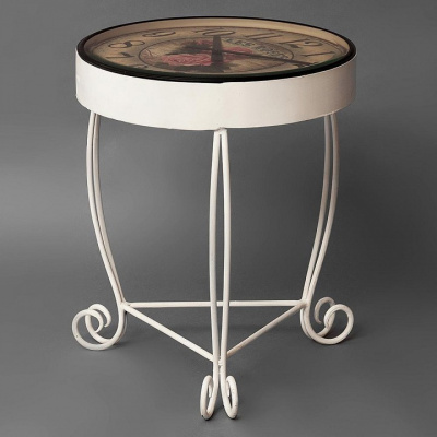 Стол-часы Secret De Maison ROSETTA ( mod. IT-001) металл, 51х51х71см, butter white (слоновая кость) фото Стол-часы Secret De Maison ROSETTA ( mod. IT-001) металл, 51х51х71см, butter white (слоновая кость). Фото №2