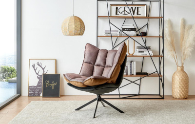 Дизайнерское кресло HUSK DC-1565F коричневое (BROWN) фото Дизайнерское кресло HUSK DC-1565F коричневое (BROWN). Фото №5